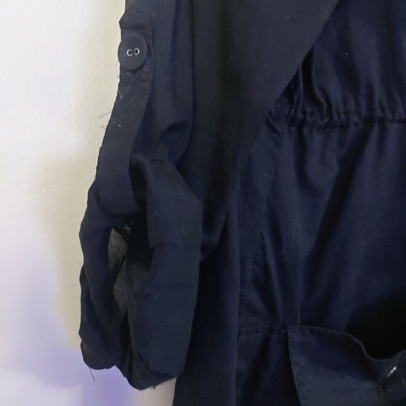 Torrid Black Voile Lightweight Jacket Cinch Waist 00XL US 10 - Picture 7 of 12